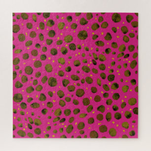 Aquarellmuster mit Abstrakter Geparkhaut.