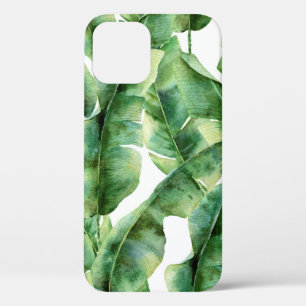 Aquarellmuster mit Blätter aus Bananenpalmen. Hand Case-Mate iPhone Hülle