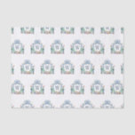 Aquarellnährungsmittel Monogram Wappen Christmas Seidenpapier<br><div class="desc">PreppyPrint.com - Feiern Sie Weihnachten im Stil! Fügen Sie Ihre personalisierte Touch hinzu. Übertragen Sie dieses Design auch auf die Produkte Ihrer Wahl! Bitte besuchen Sie meinen Designer-Shop,  PreppyPrint.com,  um die Dinge zu koordinieren.</div>