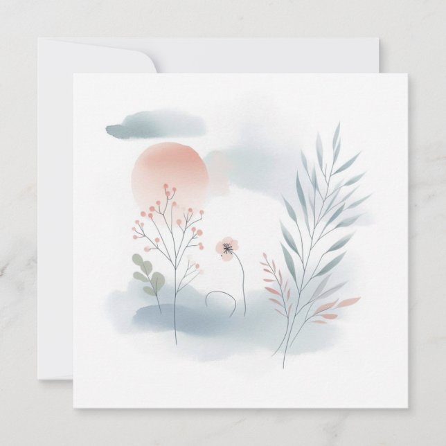 Aquarellnatur 06 feiertagskarte (Vorderseite)