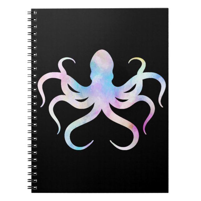 Aquarelloktopus Notizblock (Vorderseite)
