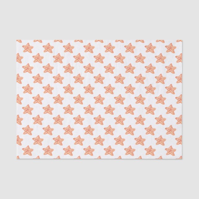 Aquarellorange-Stranddesign Seidenpapier (Vorderseite)