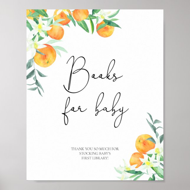Aquarellorangen, Bücher für Kinder Poster (Vorne)