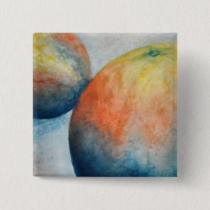 Aquarellorangen Button