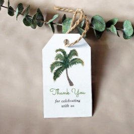 Aquarellpalme Tree Vielen Dank Geschenkanhänger