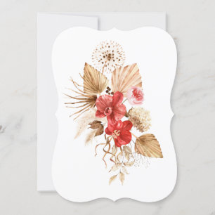 Aquarellpalme verlassen Orchidee Einladung
