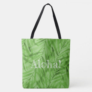 Aquarellpalmen Hawaiian Tropical Reversible Tasche
