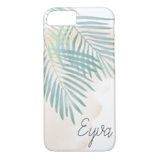 Aquarellpalmen und Sandstrand Botanisch Case-Mate iPhone Hülle