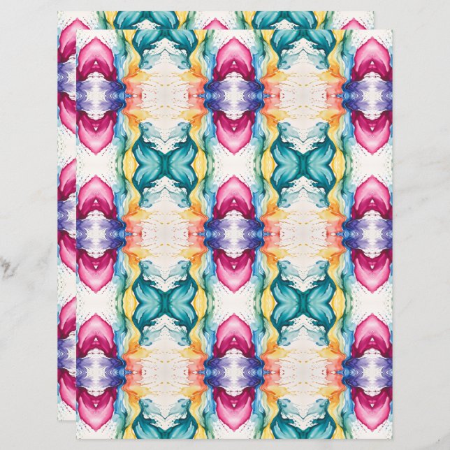 Aquarellpapier Abstrakt 22 Scrapbook (Vorne/Hinten)