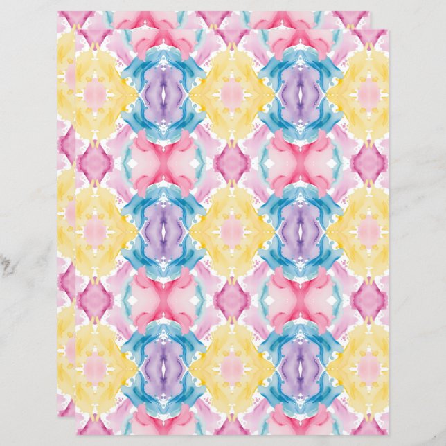 Aquarellpapier Abstrakt 25 Scrapbook (Vorne/Hinten)