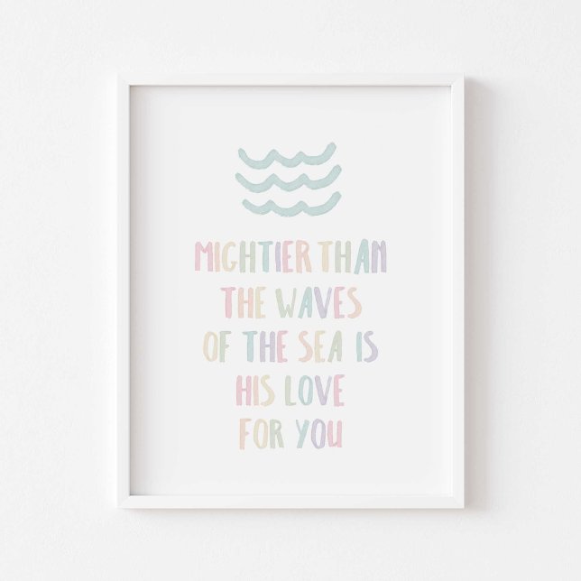 Aquarellpaste Mightier als Wellenposter Poster (Von Creator hochgeladen)