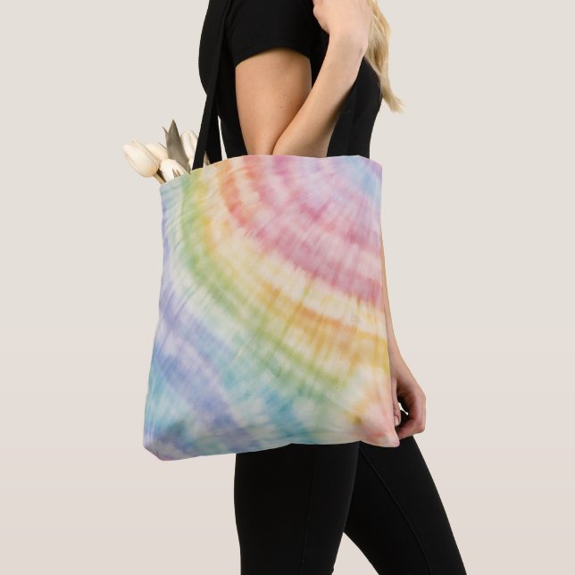Aquarellpaste Rainbow Gefärbte Krawatte Kissen Tasche (Von Nahem)