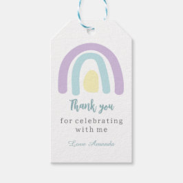 Aquarellpastellfarben boho rainbow Geburtstag Dank Geschenkanhänger