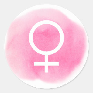 Aquarellpastellfarben Venus Symbol Stickers