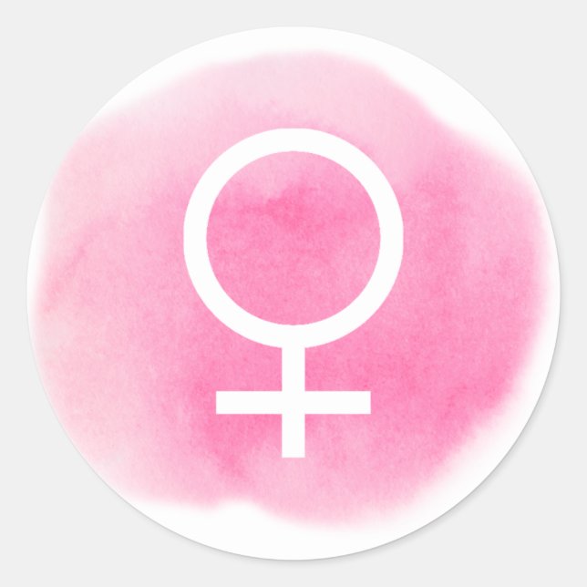 Aquarellpastellfarben Venus Symbol Stickers (Vorderseite)