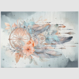 Aquarellpastellgrün Pfirsichblüte Träumer Seidenpapier