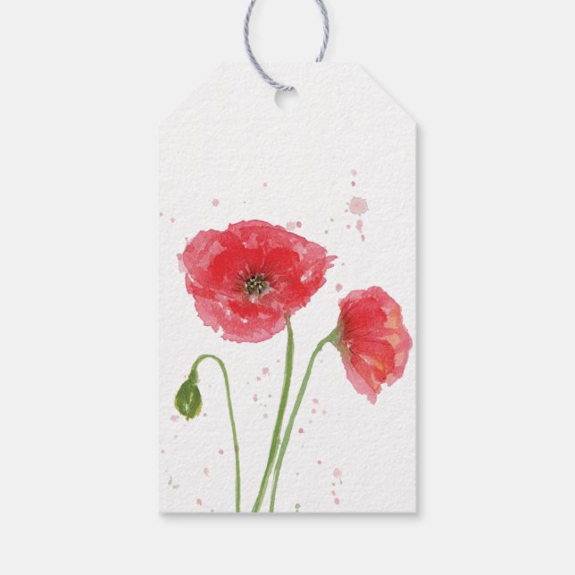 Aquarellpfeifen Geschenkanhänger (Rückseite)