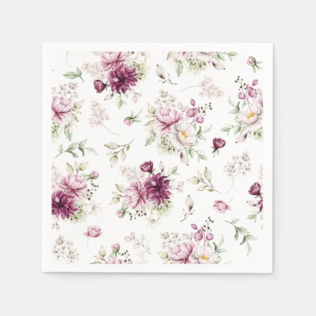 Aquarellpfeifen Papier Napkin Serviette (Vorderseite)