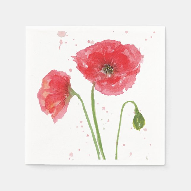 Aquarellpfeifen Serviette (Vorderseite)