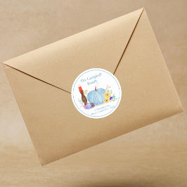 Aquarellpfeifer Pumpkin, Herbst Runder Aufkleber