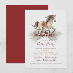 Aquarellpferd Derby Party Einladungen