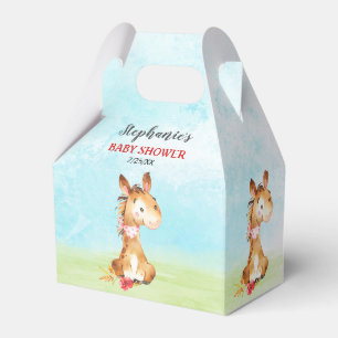 Aquarellpferd-Kinderdusche Geschenkschachtel