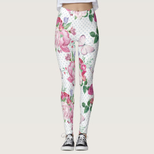 Aquarellpferde, Wasserfarbenschmetterling Leggings
