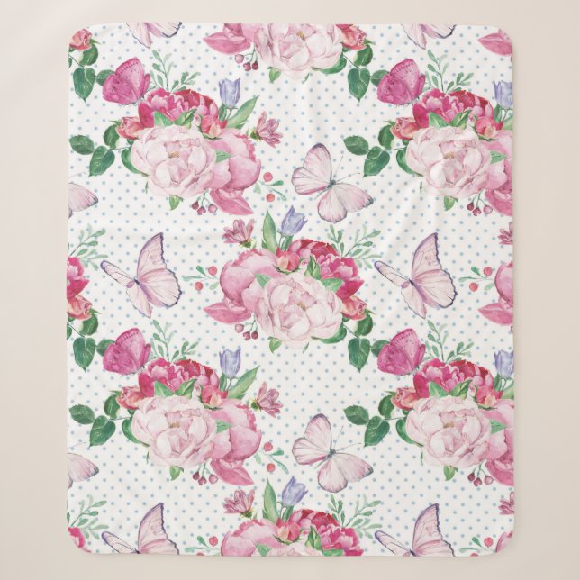 Aquarellpferde, Wasserfarbenschmetterling Sherpadecke (Vorderseite)