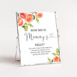 Aquarellpfirsich, wie groß der Bauch der Mama ist Poster