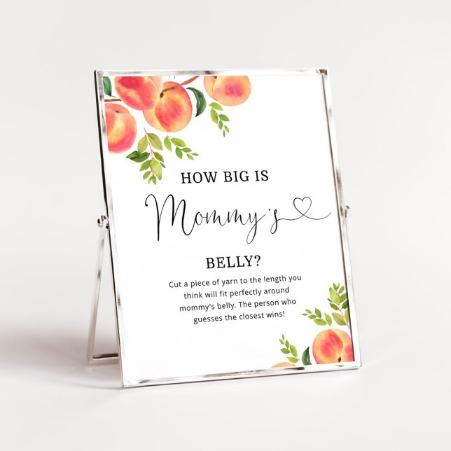 Aquarellpfirsich, wie groß der Bauch der Mama ist Poster (Von Creator hochgeladen)