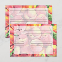 Aquarellpfirsiche - Rezept-Karte