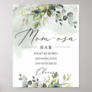 Aquarellpflanze boho Mama-osa Bar Poster