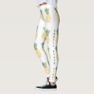 Aquarellpflanze Exotic Beach Time Leggings
