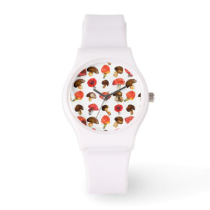 Aquarellpilze Niedliches Fallmuster Armbanduhr