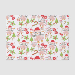 Aquarellpinguin Ballerina Weihnachten Seidenpapier