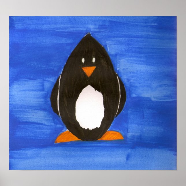 Aquarellpinguin-Poster Poster (Vorne)