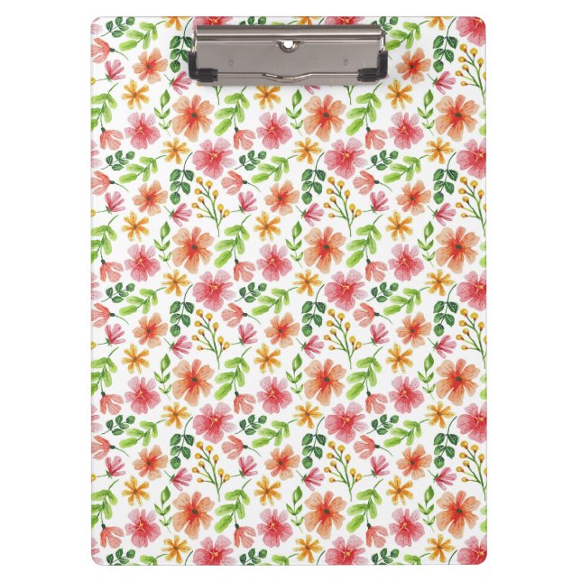 Aquarellpinke Blume Blumenmuster-69677 Klemmbrett (Vorderseite)