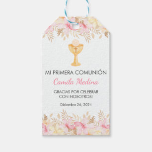 Aquarellpinke Blume in der ersten Kommune Spaniens Geschenkanhänger