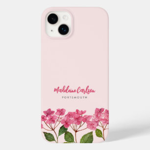 Aquarellpinke Hydrangea Lacecaps Illustration Case-Mate iPhone 14 Plus Hülle
