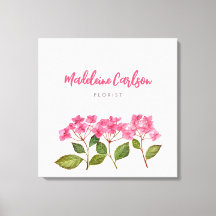 Aquarellpinke Hydrangea Lacecaps Illustration