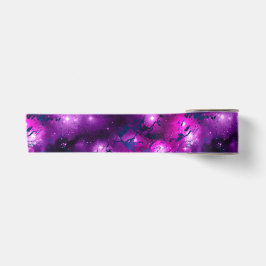 Aquarellpinke, Lila-blaue Marmorgalaxie Satinband