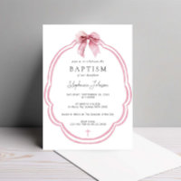 Aquarellpinke Tänzerin Bow Ribbon-Taufe