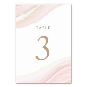 Aquarellpinke Tischnummer 3