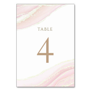 Aquarellpinke Tischnummer 4