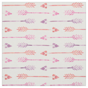 Aquarellpinke und orangefarbene Pfeile Stoff