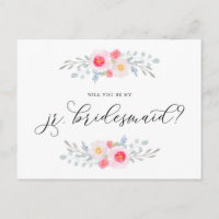 Aquarellpinken Anemonen mein Jr. Bridesmaid