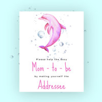 Aquarellpinken Delphin - Mama zu erreichen