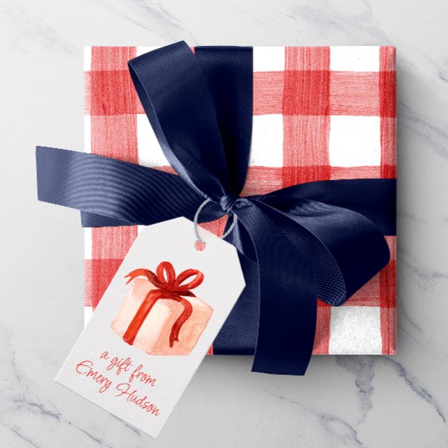 Aquarellpinken vorhanden geschenkanhänger (Von Creator hochgeladen)