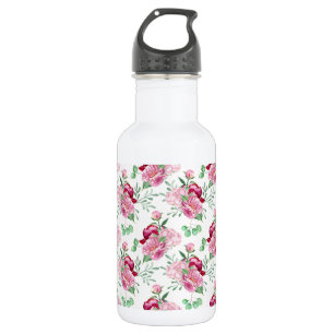 Aquarellpinkerbäume Edelstahlflasche