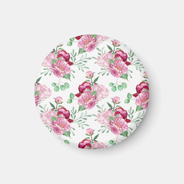 Aquarellpinkerbäume Magnet (Vorne)